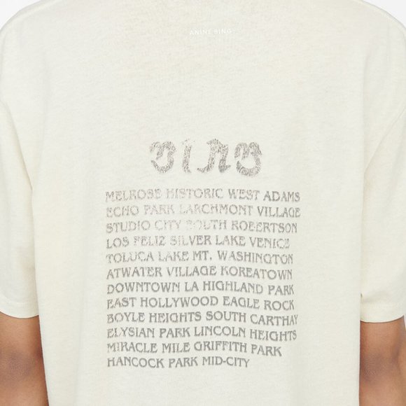 Anine Bing LILI TEE CREAM - Picture 7 of 7